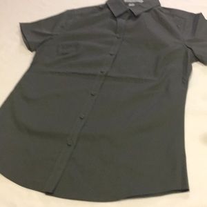 Port Authority Ladies Gray ButtonDown Shirt NEW XS